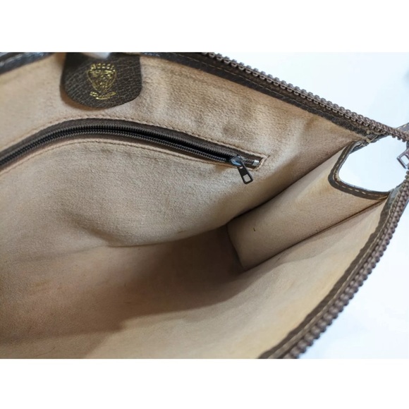 #4 Gucci Vintage Clutch Bag Brown GG PVC Supreme USED (NO CODE) COA INCLUDED - Picture 13 of 14